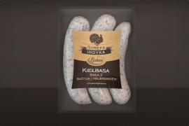 White sausage with basil and marjoram