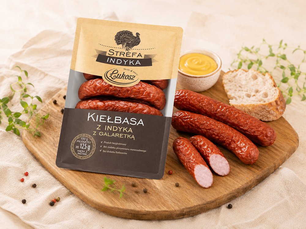 Kiełbasa z indyka z galaretką