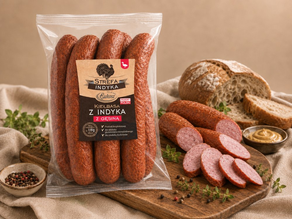 Kiełbasa z indyka z gęsiną